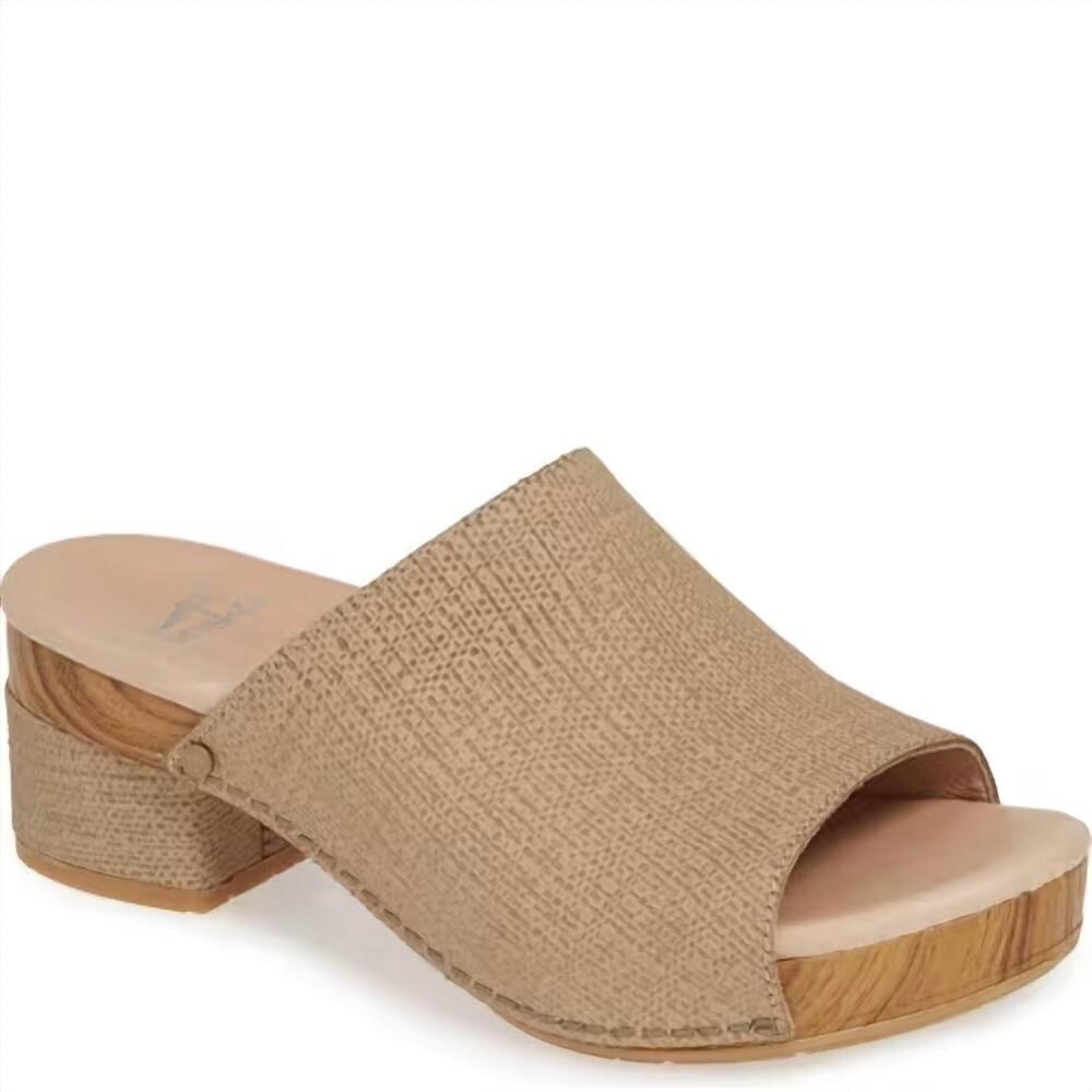 NEW DANSKO women's maci sandal in taupe textured